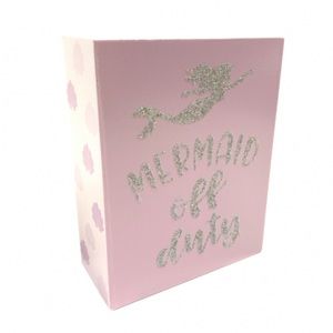 Mermaid Off Duty Wooden Box Sign